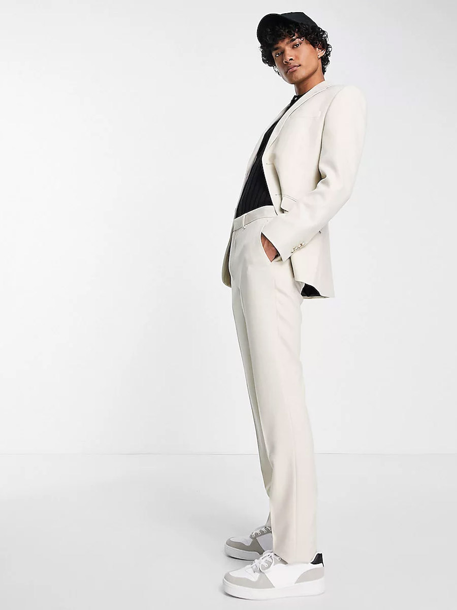 Light Beige Men Suit